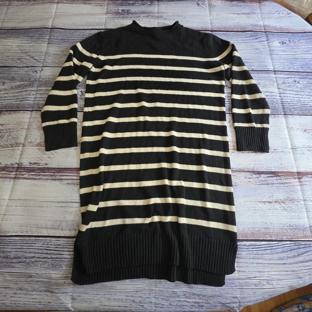 Jessica Simpson Womens Cozy Long Sleeve Sweater Dress Striped Preppy Size Small